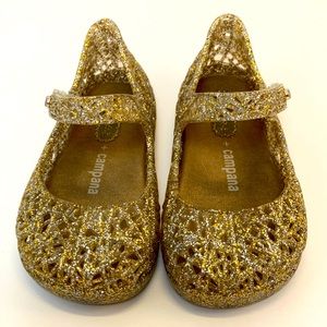 Mini Mellisa + Campana | Gold Sparkle | Size 6